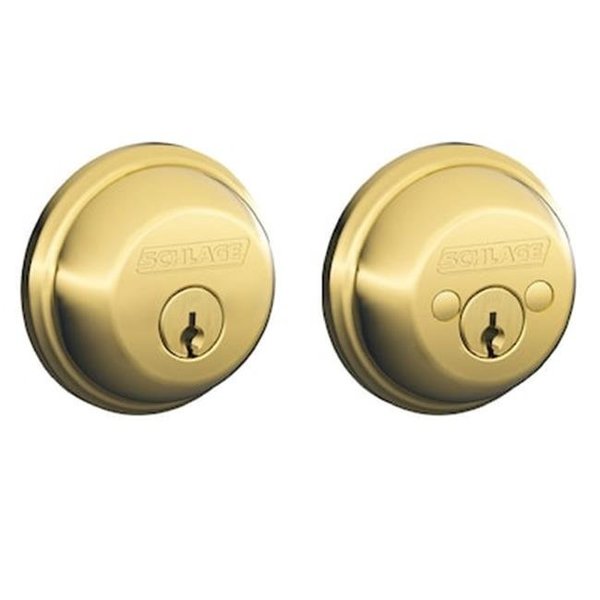 The Delaney The Delaney 210SUS3VP Deadbolt Double Cylinder Bright Brass View Pack 210SUS3VP